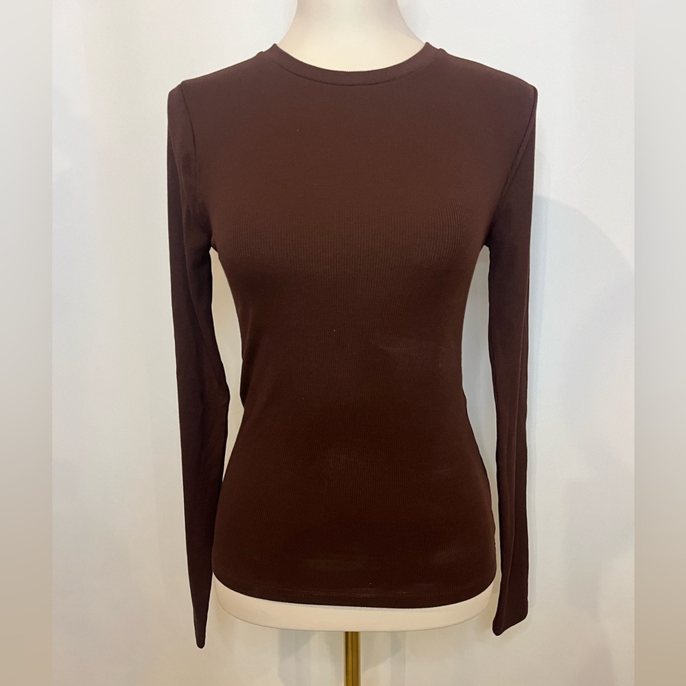 J.Crew Perfect rib long-sleeve T-shirt in French press - Picture 5 of 8